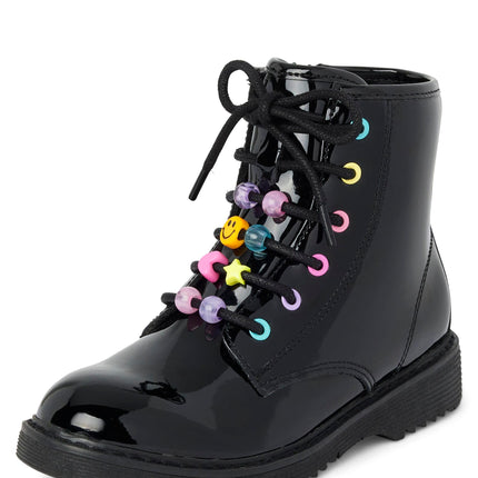 The Children's Place Girls' Lace Up Combat Boot, B