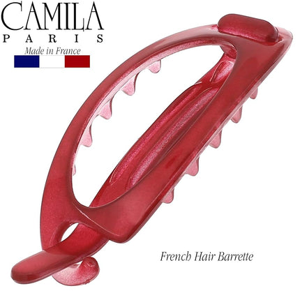 Camila Paris CP3118 Pasador de Pelo Francés, Soporte Flexible para Cola de Caballo Sin Partes Metálicas, Horquillas de Sujeción Fuerte para Mujeres, Accesorios para el Cabello de Niñas Antideslizantes y Duraderos, Fabricado en Francia