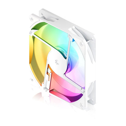 Levelplay CF120 ARGB 120mm PWM Fan 4-Pin Addressable-RGB 3-Pin Single Performance Fan (White)