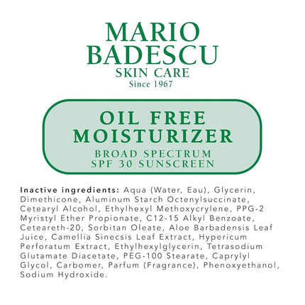 Mario Badescu Hidratante sin Aceite FPS 30, 2 fl oz