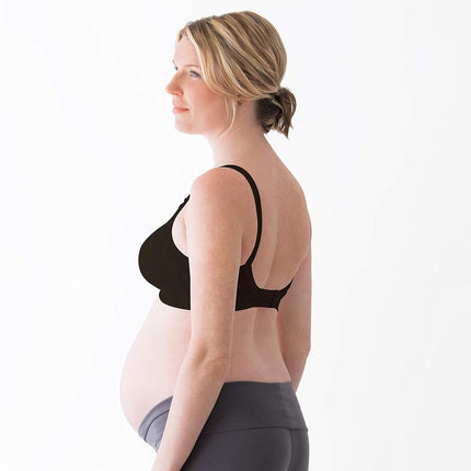 Medela Nursing T-Shirt Bra For Maternity/Breastfeeding, Black, Medium