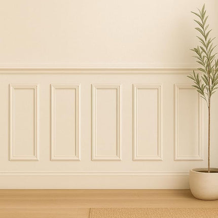 Ekena PNL08X20AS-01 8-Inch Width x 20-Inch Height x 1/2-Inch Projection Ashford Moulded Classic Wainscot Wall Panel - Primed