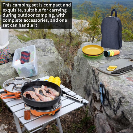 Berglander Portable Camping Cookware Set 23 Pieces Cookware Kit, Portable Outdoor Cooking and BBQ Ware for Travel, Picnics, Camping, BBQ, Party, and Other Outdoor Activities.