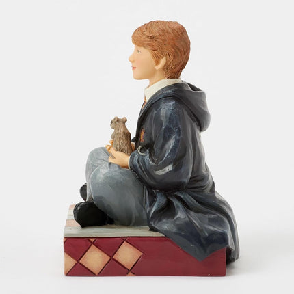 "JIM SHORE" Enesco Harry Potter Ron Weasley Holding Scabbers The Rat Figurine, 4.13 Inch, Multicolor