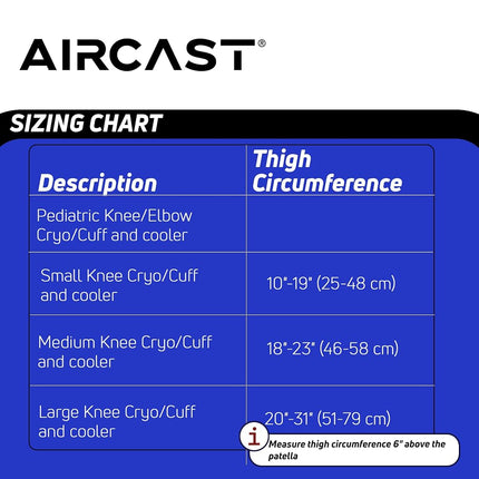 Aircast Cryo/Cuff Cold Therapy: Knee Cryo/Cuff with Non-Motorized (Gravity-Fed) Cooler, Medium