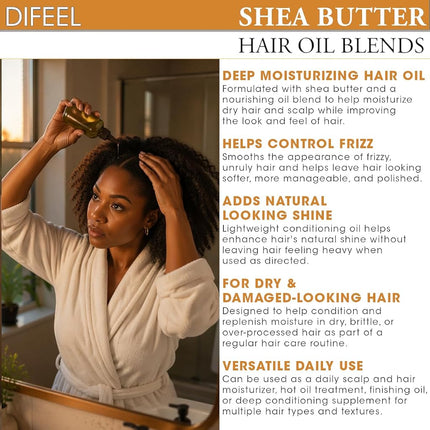Difeel Sunflower Mega Care Shea Butter Oil, 2.5 Ounce