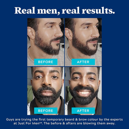 Just For Men 1-Day Beard & Brow Temporary Color, Light Brown up to 30 Uses