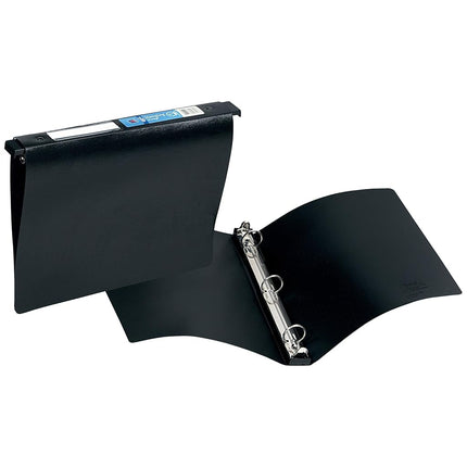 Avery Hanging Storage Flexible 3 Ring Binders, 1" Round Rings, 175-Sheet Capacity, Black, 4 Pack (17708)