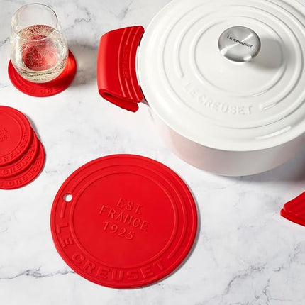 Le Creuset Silicone Set of 2 Handle Grips, 5" x 2 1/2" Each, Marseille
