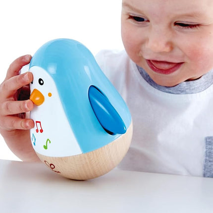 Hape Penguin Musical Wobbler | Colourful Wobbling Melody Penguin, Roly-Poly Toy for Kids 6 Months+