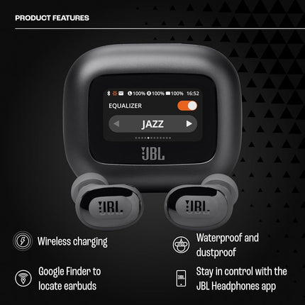 JBL Live Buds 3 - True Wireless Noise-Cancelling Bud-Type Earbuds, 40Hrs Total Playback, Wireless Charging, 6 Mics for Perfect Calls, Multi-Point Connection, IP55 Waterproof and dustproof (Purple)