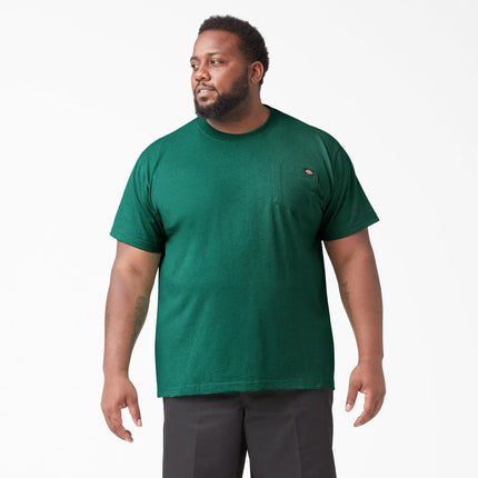 Dickies Men's Heavyweight Crew Neck Short Sleeve Tee T-Shirt, Green Heather, S