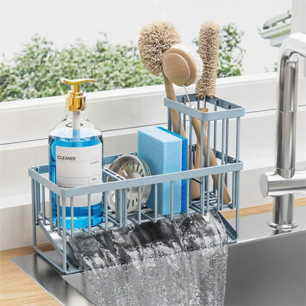 Cisily Sink Caddy Organzier with High Brush Holder