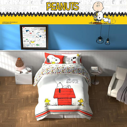 Franco Peanuts Classic Pals Super Soft Comforter and Sheet Set, 5 Piece Full Size, (Official Licensed Product) Collectibles
