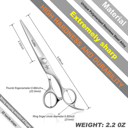 Fengliren High-end Professional Extremely Very Sharp Barber Hair Cutting Scissors Hairdresser Shears For Hair 6 Inches Haircut Scissor Made Of Stainless Steel Alloy For Hairdressing Salon and Home Use