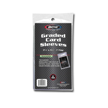 BCW Resealable Graded Card Sleeves | 100 Pack | Un