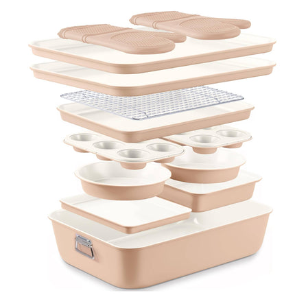 Country Kitchen Nonstick Stackable Bakeware Set - 