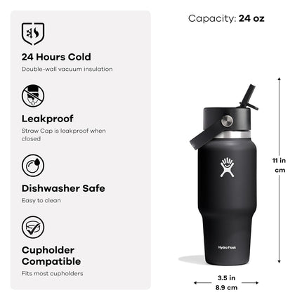 Hydro Flask 24 OZ Wide Flex Straw Travel Bottle Reef