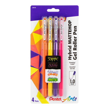 Pentel Arts Hybrid MATTEHOP Gel Roller, 1.0mm, Mat