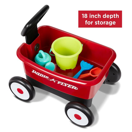 Radio Flyer Push & Pull Walker Wagon with Garden Tools, Ages 1-4