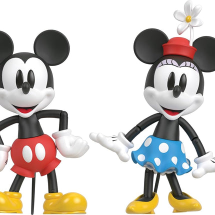 Mattel Disney 100 Collectible Action Figures Mickey and Minnie Mouse, Posable Characters, Swappable Head & Hands, Soft Good Elements