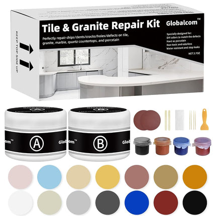 Globalcom Tile and Granite/Marble Repair Kit, Porc