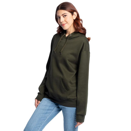 Fruit of the Loom Unisex Adult Eversoft Fleece Hoodie, Duffle Bag Green Pullover, Medium
