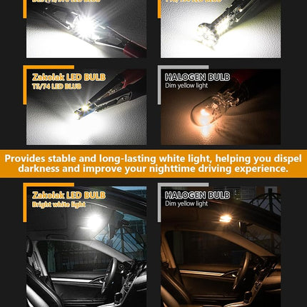 Zakolak 24PCS LED Interior Car Lights, Extremely Bright 6500K White LED Bulb Kit, Applicable to Dome Map Door Lights and Other Parts Replacement for Your Cars, to Help You See Inside The Car at Night