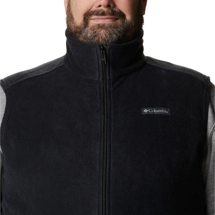 Columbia Chaleco de Forro Polar Steens Mountain para Hombre, Negro, 2X
