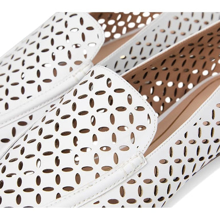 Cole Haan women's Chantal Loafers Flat, White Perforated Leather, 5.5 UK