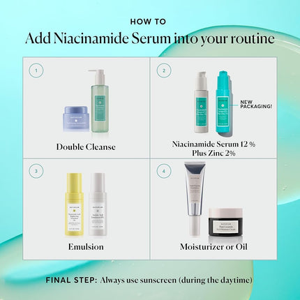 Naturium Niacinamide Serum 12% Plus Zinc 2% (30 ML / 1.0 Fl OZ) - Purifies and Refines Complexion - With Highly Concentrated Niacinamide and Zinc PCA - Dermatologically Tested