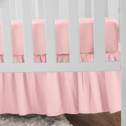 American Baby Company Ultra Soft Microfiber Ruffled Porta/Mini-Crib Skirt, Pink, for Girls