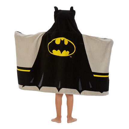 Franco Batman Kids Bath/Pool/Beach Super Soft Cotton Terry Hooded Towel Wrap, 24" x 50"