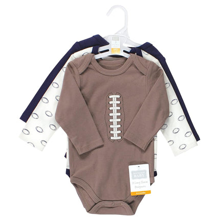 Hudson Baby Grenouillères en coton à manches longues unisexe pour bébé, Football Mvp, 3-6 mois