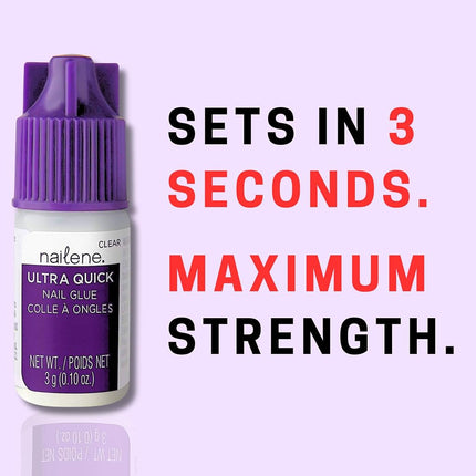 Nailene Ultra-Quick Nail Glue Clear 3g