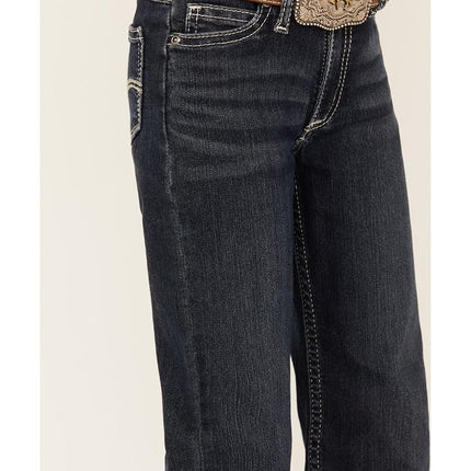 Wrangler Jean Retro Stretch Acampanado para Niñas Grandes, Azul Oscuro, 10 Delgado