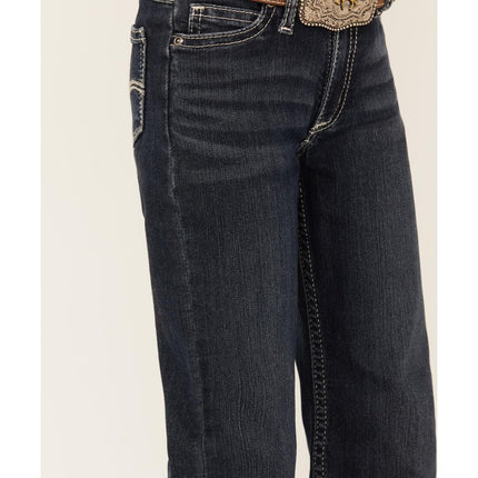 Jean bootcut rétro extensible pour petites filles Wrangler, Bleu foncé, 6X TAILLE NORMALE