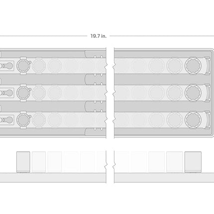 TEKTON 1/2 Inch Drive 12-Point Socket Set with Rails and Tray, 29-Piece (10-38 mm) | SHD92128