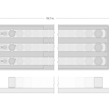 TEKTON 1/2 Inch Drive 12-Point Socket Set with Rails and Tray, 29-Piece (10-38 mm) | SHD92128