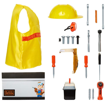 BLACK+DECKER Kids Tool Set with Toolbox, Construction Vest and Hard Hat 22 Piece Set [Amazon Exclusive]