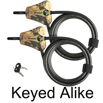 Master Lock - Python Trail Camera Adjustable Camouflage Cable Locks 8418KA-3 CAMO 3-Pack