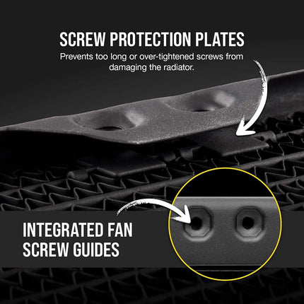 Corsair Hydro X Series, XR5 280 mm Water Cooling Radiator (Dual 140 mm Fan Mounts, Easy Installation, Premium Copper Construction, Polyurethane Coating, Integrated Fan Screw Guides) Black