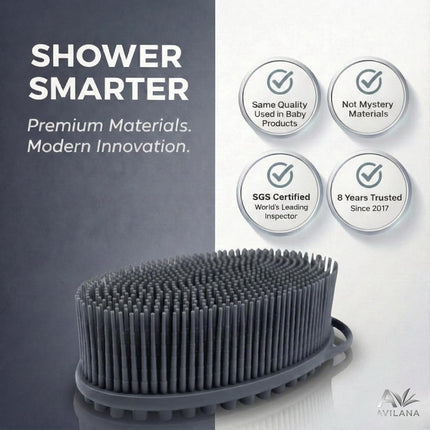 (1 paquete - Azul) Cepillo de lufa para baño y ducha 2 en 1 exfoliante facial y corporal, cepillo corporal suave para la piel, 100% mejor depurador, cepillo corporal de silicona para baño, cepillo de masaje
