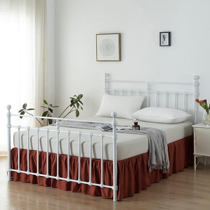 xuan dian Bed Skirt Full Size Ruffled Bed Skirts with Split Corners