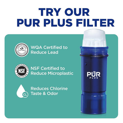 PUR Water Pitcher Replacement Filter (Pack of 2), Blue – Compatible with All PUR Pitcher and Dispenser Filtration Systems, PPF900Z