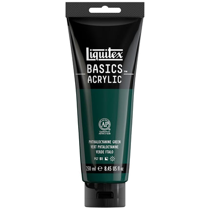 Reeves 4385317 Pintura acrílica Liquitex Basics tubo de 8.5 oz, Verde ftalocianina