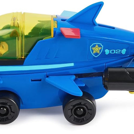 PAW Patrol, Aqua Pups Basic Vehicle Toy Car in Shark Design with Chase Puppy Figure, Toy Suitable for Children from 3 Years