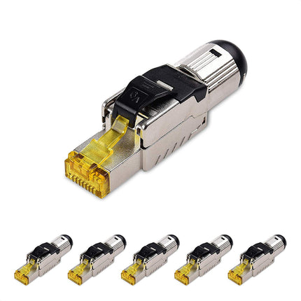 Cable Matters 6-Pack Tool-Free Shielded Cat6a / Ca
