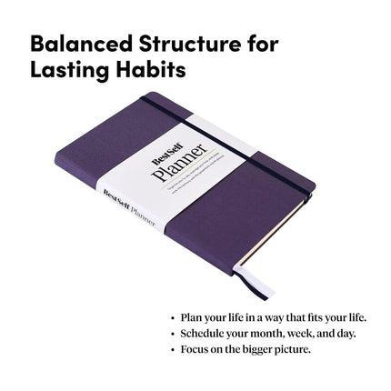 BestSelf Self Planner – 6-Month Undated Life Planner for Goal Setting, Time Management & Productivity – 7"x10" Mist Notebook