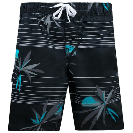 Kanu Surf Boys' Echo Quick Dry UPF 50+ Beach Swim Trunk, Bellaire Black, 2T